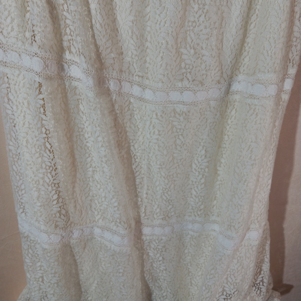 Studio West 🦋 Cream Textured Midi Skirt - Picture 4 of 6